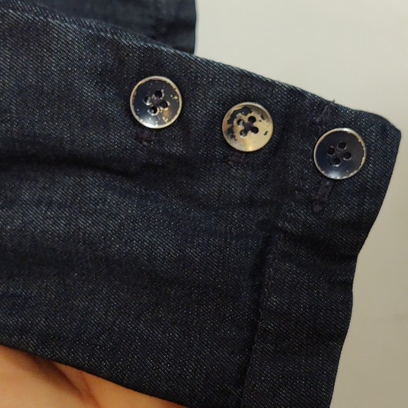 Anthro Pilcro and the Letterpress Dark Denim Blazer sz Med women - Picture 7 of 12